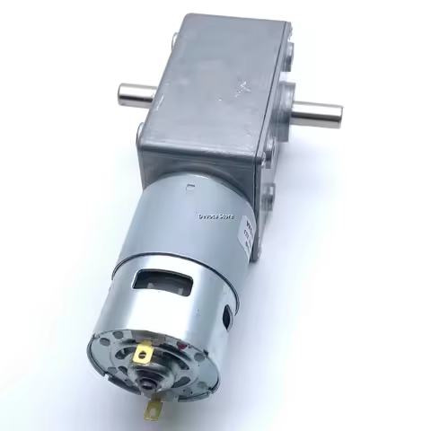 DOUBLE shaft Turbine Worm DC Gear Motor 12V 24V Low Speed Self-locking Quality 775 DC MOTOR