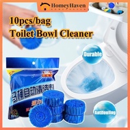 【MY Stock】10pcs Toilet Bowl Cleaner Blue Bubble Flush Magic Auto Bathroom Clean Individual Packaging