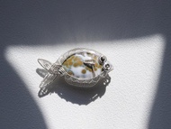 海洋碧玉比目魚胸針