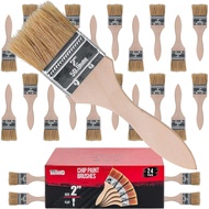 U.S. Art Supply 24 Pack of 2 inch Paint and Chip Paint Brushes for Paint, Stains, Varnishes, Glues, 