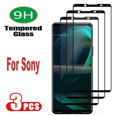 3Pcs Black Tempered Glass For Sony Xperia 10 5 1 V II III IV Sony Xperia 1 5 10 I II XZ S 2 Screen P