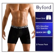 ByFord London 2Pcs Microfiber Spandex Quick Dry Boxer Brief (BUB707BB)