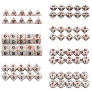 10pcs Polyhedral Dice Acrylic D4 D6 D8 D10 D12 D20 Board Game Dice for DND Role-playing Card Game