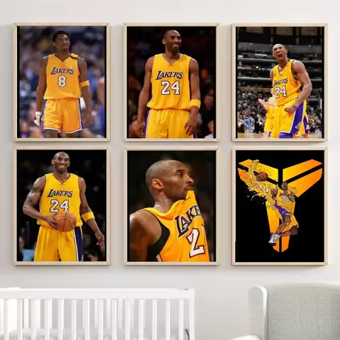 Basketball Star Kobe bryant Poster High quality poster paper waterproof sticker home living room bar