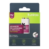 其他品牌 - Uniross 9V USB-C 充電 鋰電池 (1粒裝)
