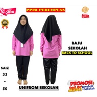 TSHIRT PBSM LENGAN PENDEK PANJANG/ TSHIRT PERSATUAN/PERSATUAN BULAN SABIT MERAH/ PERSATUAN PBSM