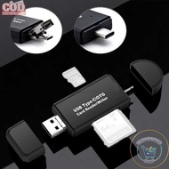 XZT Card Reader OTG 3in1 USB 2.0 Micro USB Type C OTG SD Card MicroSD - YC320