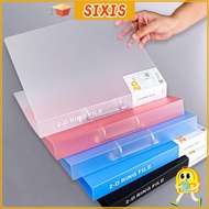SIXIS Binder File Folder, Plastic D-shaped Transparent Folder, 2 Holes Office Document Lever Arch Fi