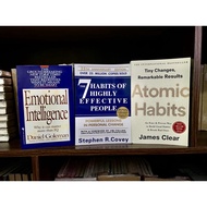 Trio Atomic Habits + Emotional Intelligence + The 7 Habits of Highly Effective People
