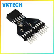 [Vktech] Motherboard USB2.0 9Pin Extension Cable Adapter 9-Pin USB HUB USB 2.0 Connector Front Panel