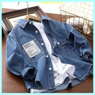 3-14 years Boys Denim Shirt Kids Long-Sleeved Shirt  Kids Casual Jacket Denim Top 男童牛仔衬衫 kids shirt 