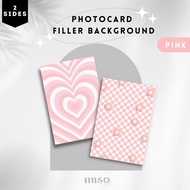 2 Sides Photocard Background Pink / Photocard Filler Background / PC Binder Filler Kpop Wishlist / B