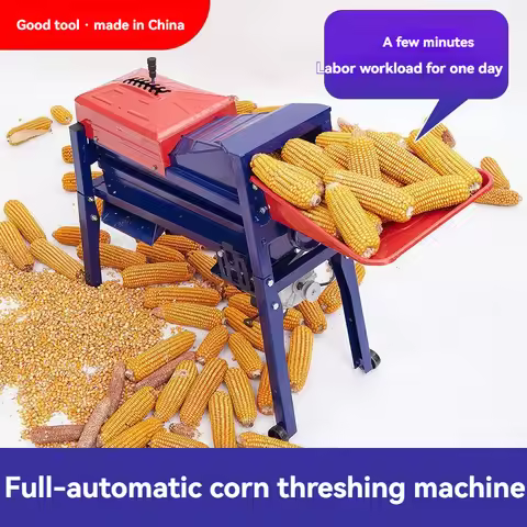 4.5HP Electric Corn Sheller 220V Fully Automatic Corn Thresher High Speed Threshing Machine