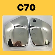 C70 LAMPU BULAT BATTERY SIDE COVER SET CHROME (HSH) BATERI BATERY CASE BATTERI SIDE COVER SET KROM C