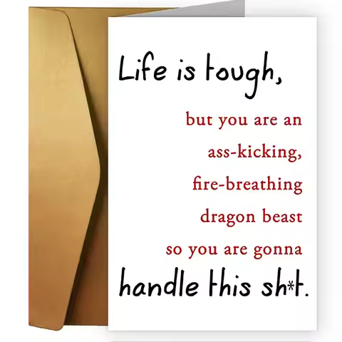 1pc Unique Get Well Soon Gift Idea For Friends,Funny Creative Encouragement Greeting Card For Him He