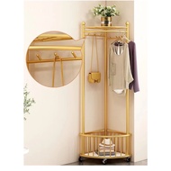 Floor Metal Hallstand Household Bedroom Removable Clothes Rack Storage Basket Hanger