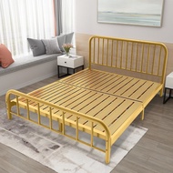Metal Bed Frame Single Foldable Bed Single Iron Bed Doub Delivery To SG le Bed Iron Bed Single Nordic Iron Bed Modern Minimalist Bedstead 单人床