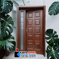 kusen+ pintu 2 pintu utama minimalis kayu kamper oven