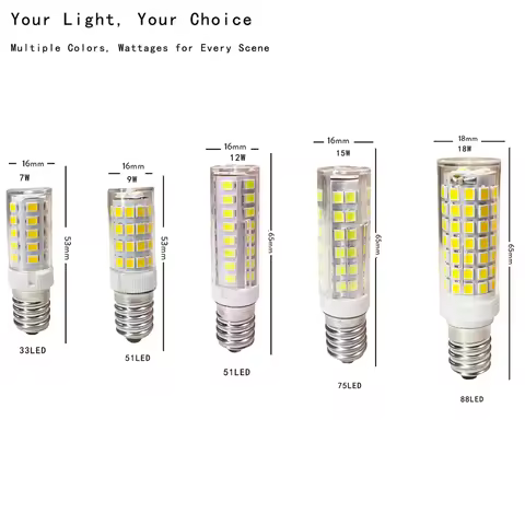 Hot E14 7W 9W 12W 15W 18WLED Corn Light Bulbs Ceramic Lighting Replace Halogen Lamps Home Chandelier