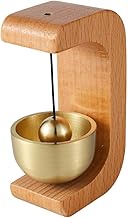 IcosaMro Door Bell for Shopkeepers, Zen Magnetic Wood Doorbell When Door Opens for Home and Business, Hanging Door Chime for Entrance, Fridge Sticker and Barn Door, 4x4x1.6in (Natural Wood)
