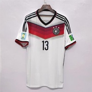 Germany 2014 Retro Edition Men‘S Home Short Sleeve Football Jersey Shirt