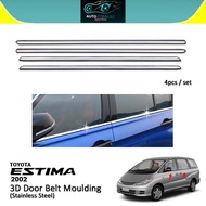 Toyota Estima ACR30 2002 3D Door lining chrome / Door belt moulding / Lining chrome tingkap / Sporty chrome window tr