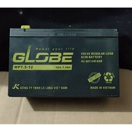 ắc quy cửa cuốn xe đạp điện Globe WP7.5-12V (Điện áp 7.5a ah acquy ác quy chì khô