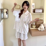 Cotton Breathing Plaid Sleepwear Set for Women - Wata Town 2026