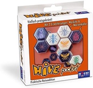 HUCH! Hive Pocket Game - Compact Abstract Strategy Board Game for 2 to 4 Players, Ages 9+ (696+)