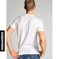 DSQUARED2 Spring Summer Printed Trendy White Short-Sleeved T-Shirt