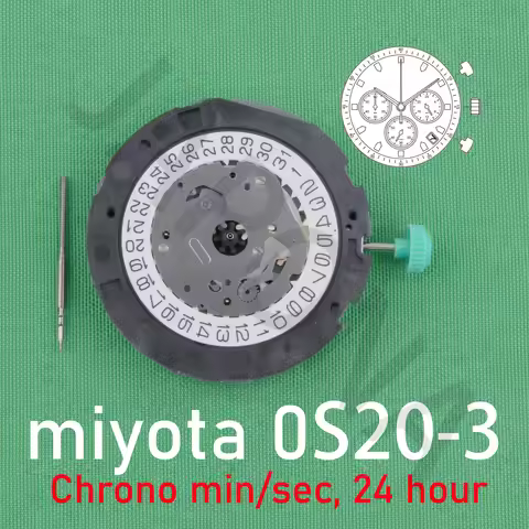 0s20 movement miyota 0S20-3 movement Chronograph movement japan movenment Can incorporate tachymeter