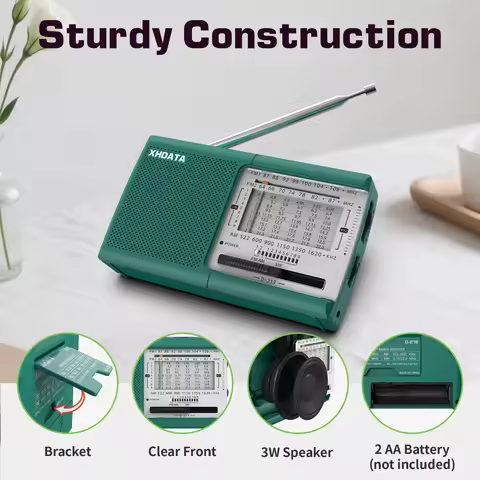 XHDATA D-219 Portable Radio FM AM SW1-9 11 Bands Radio Receiver High Sensitivity Shortwave Pocket Ra