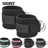 AOLIKES Adjustable Padded Ankle Wrist Cuffs Padded Straps D-Ring Glute Kickback for Cable Machine, I