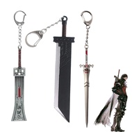 Game Final Fantasy 7 VII Remake Sword Keychain Zack Fair Weapon Cloud Strife Buster Sword Pendant Ke