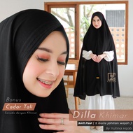 Khimar Dilla Soft Pad Handsplit Jetblack By Yufina Hijab Khimar Umrah Khimar Labuh Khimar Muslimah K