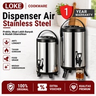 TERMOS LOKE Milk Tea Dispenser Large Hot Water Thermos Stainless Steel 304 6L/8L/10L/12L/14L