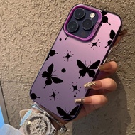 For Honor X9C / Honor X7C / Magic 7 Lite 5G Black Butterfly Luxury Silver IMD Phone Case For Honor X