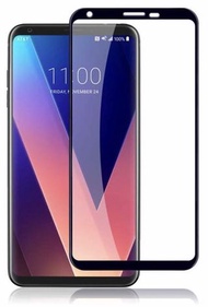 LG V30 全覆蓋全屏全貼面 鋼化防爆玻璃 保護貼 黑色 Full Coverage Full rAdhesive Glue 9H Hardness HD Tempered Glass Screen
