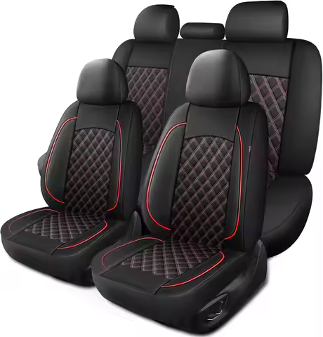 Universal Car Seat Covers Set, Breathable Waterproof Napa Leather, Fit for Sedans SUVs Trucks Vans, 