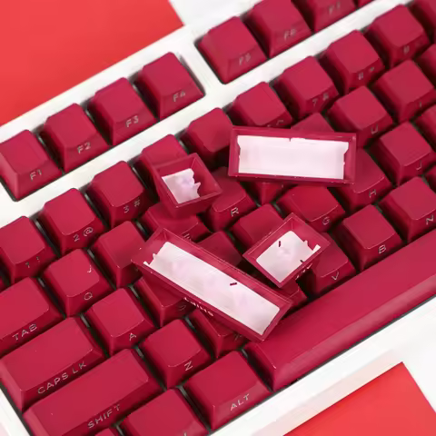 133 Keys Keycaps for Mechanical Keyboard Classic Red PBT Double Shot OEM Height Side Print Backlight