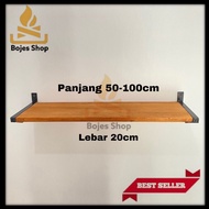 IRON WALL SHELF WOODEN SHELF / floating wall hanging shelf multifunctional shelf 15cm and 20cm wide