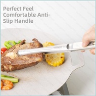 HS 304 Stainless Steel Tongs 9 Inch Heat Resistant Food Clip for Grilling Steak Kitchen Cooking Tool