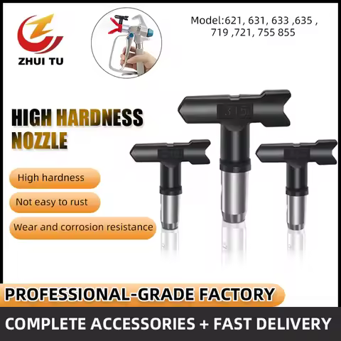 1pcs Black Airless Spray Paint Latex Paint Putty Airless Sprayer Nozzle 621 631 633 635 719 721 755 