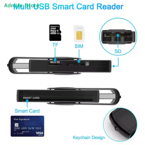 [G]UTHAI X02 USB SIM Smart Card Reader For Bank Card CAC ID SIM TF/Micro