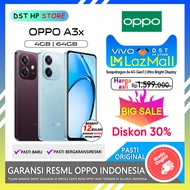 Oppo A3x 4/64 5100mAh Baterai Tahan hingga 4 Tahun Snapdragon 6s 4G Gen1 Garansi Resmi Bisa COD