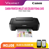 printer Canon Pixma E410 Inkjet Compact All-in-one Colour Printer (Print/Scan/Copy)