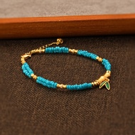 [Bracelet] Turquoise American Pine Seed Material diy Bracelet