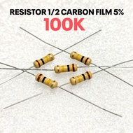 (10 PCS) RESISTOR 1/2W 1/2WATT 100K 100K KILO CF 5% ROHS