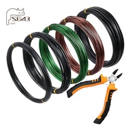 Adjustable Anodized Wire Set-5 Rolls Aluminum Bonsai Training Wire& Cutter with 160 Feet in 1/1.5/2.