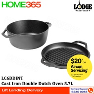Lodge Cast Iron Double Dutch Oven 5.7L LC6DDINT